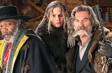 Daisy Domergue with Major Marquis Warren (Samuel L Jackson) and John Ruth(Kurt Russell): "Well, I never had a relationship to handcuffs before this movie."  